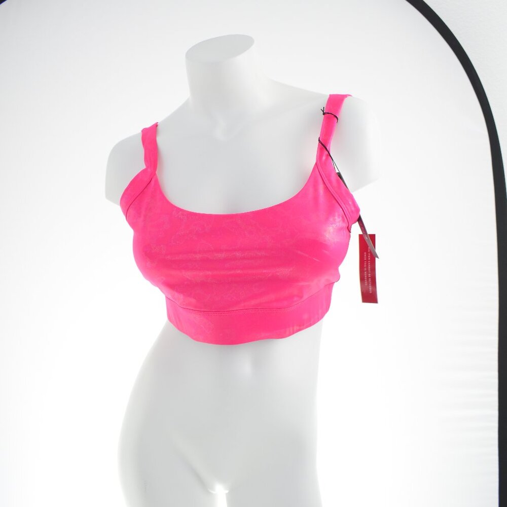 Carbon 38 Galaxy V-Back Sports Bra Pink Oil Slick - Size Large